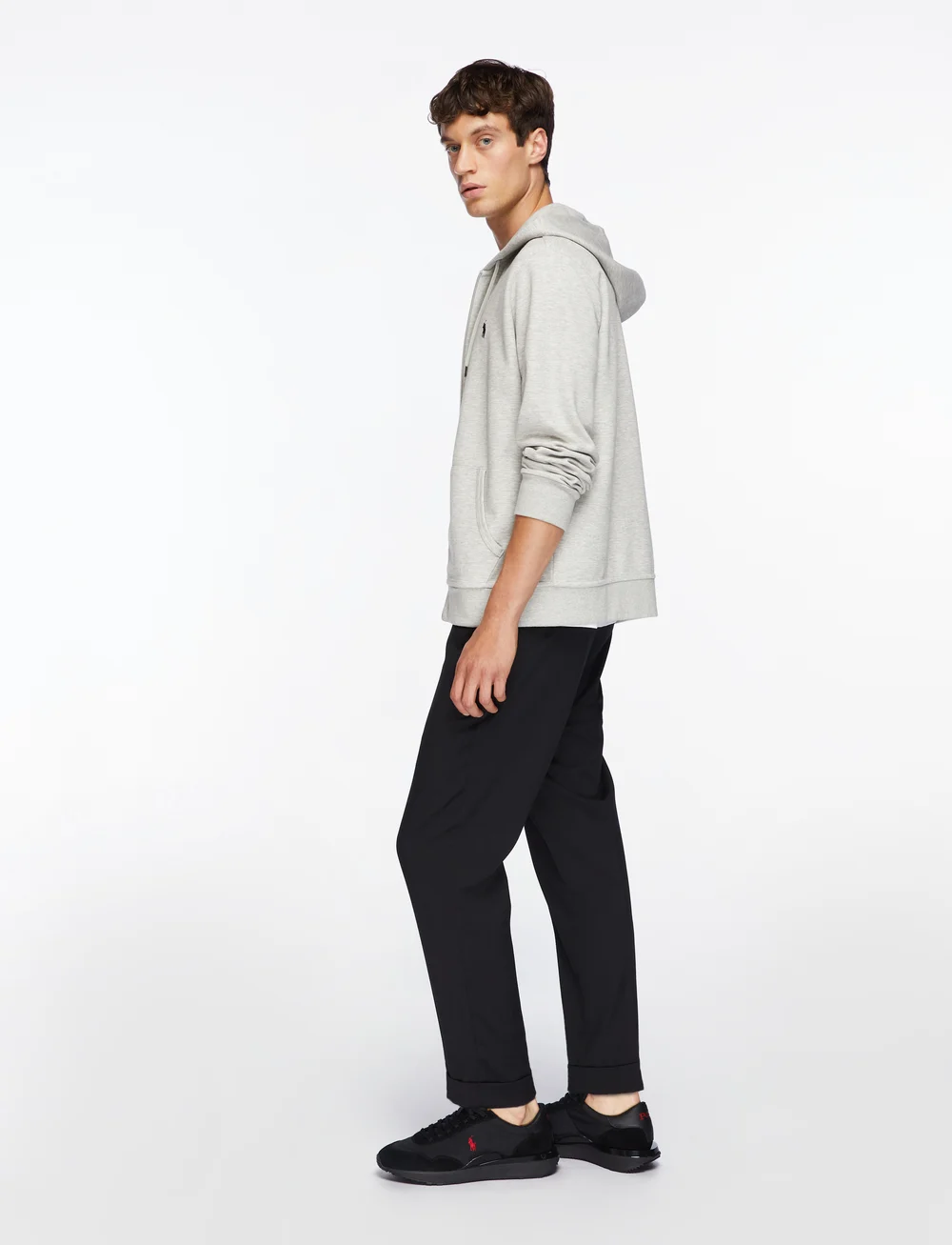 Polo Ralph Lauren - Train 89 Suede & Oxford Sneaker - låga sneakers - triple black/red - 3