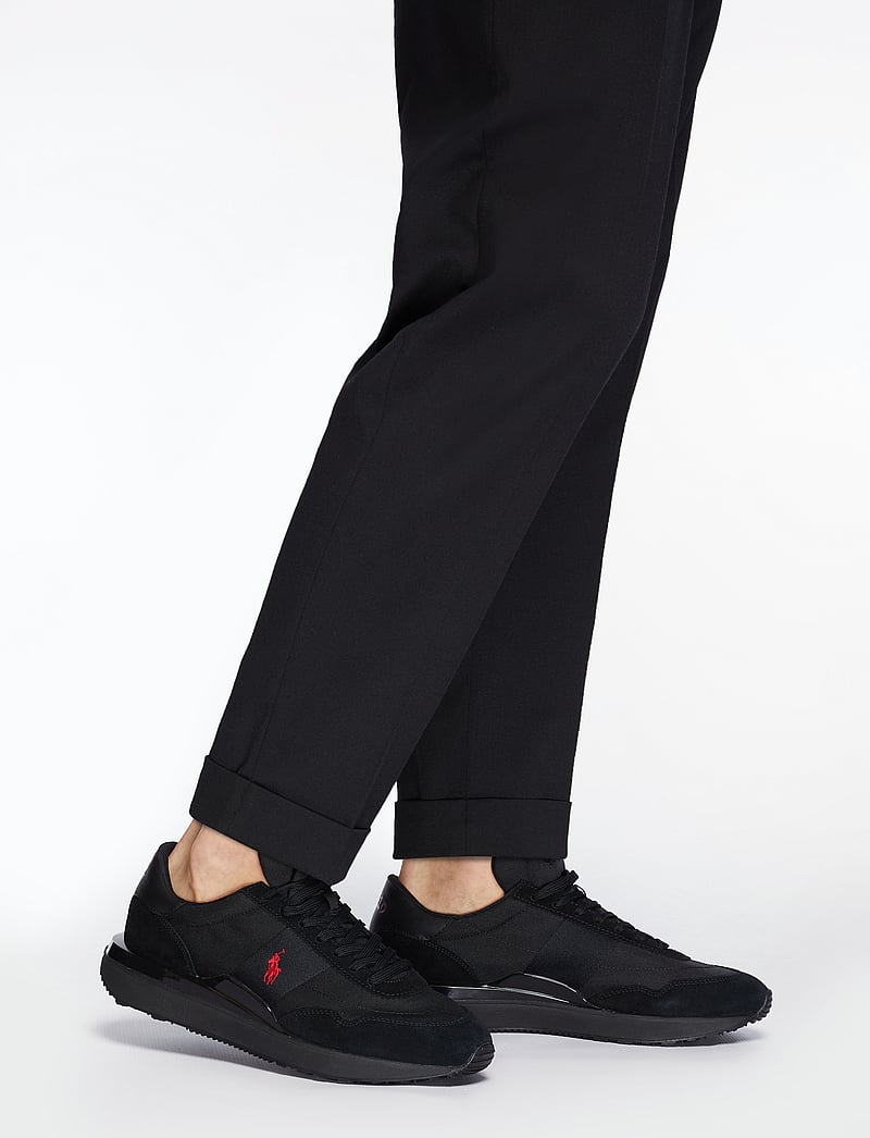 Polo Ralph Lauren - Train 89 Suede & Oxford Sneaker - niedriger schnitt - triple black/red - 0