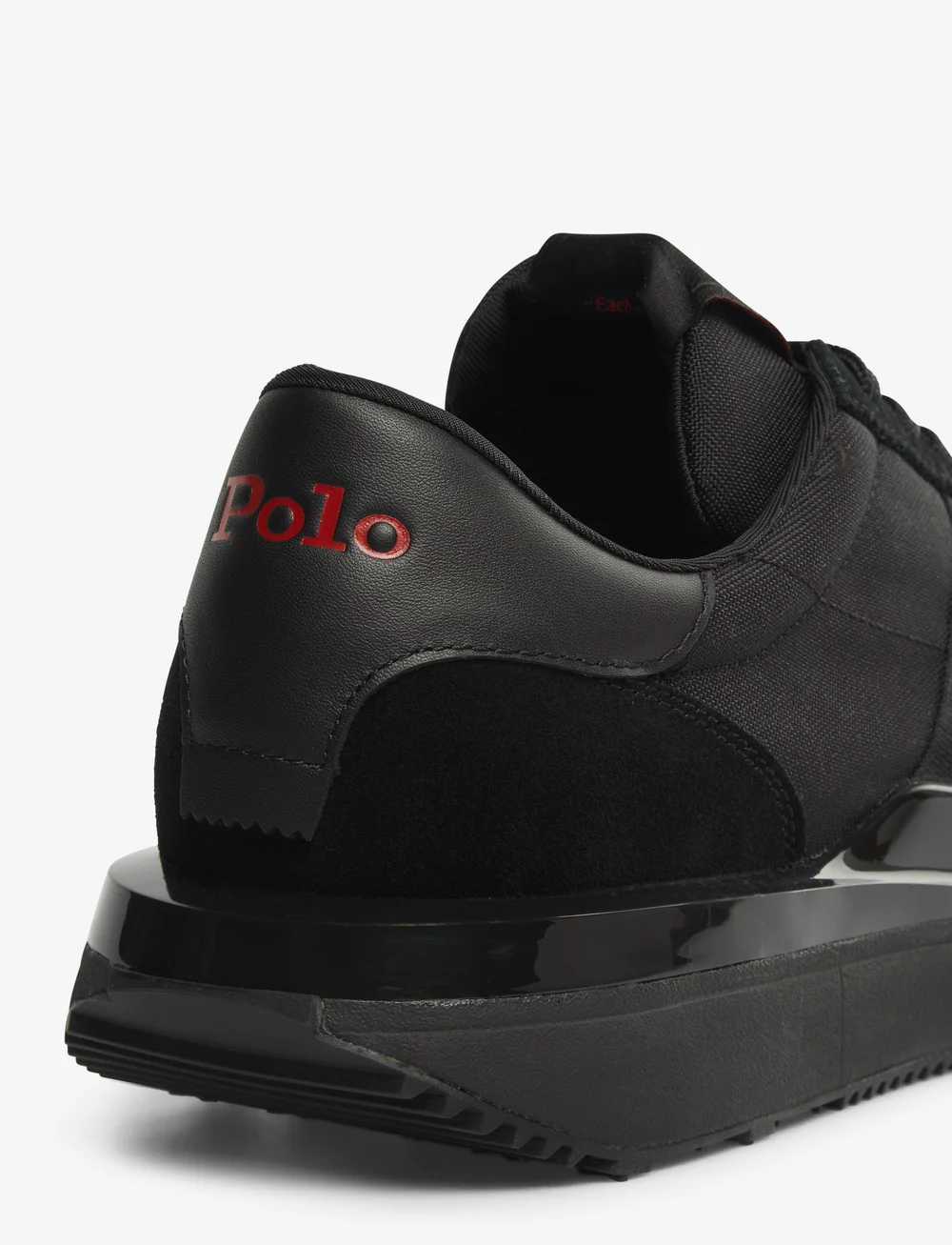 Polo Ralph Lauren - Train 89 Suede & Oxford Sneaker - låga sneakers - triple black/red - 5