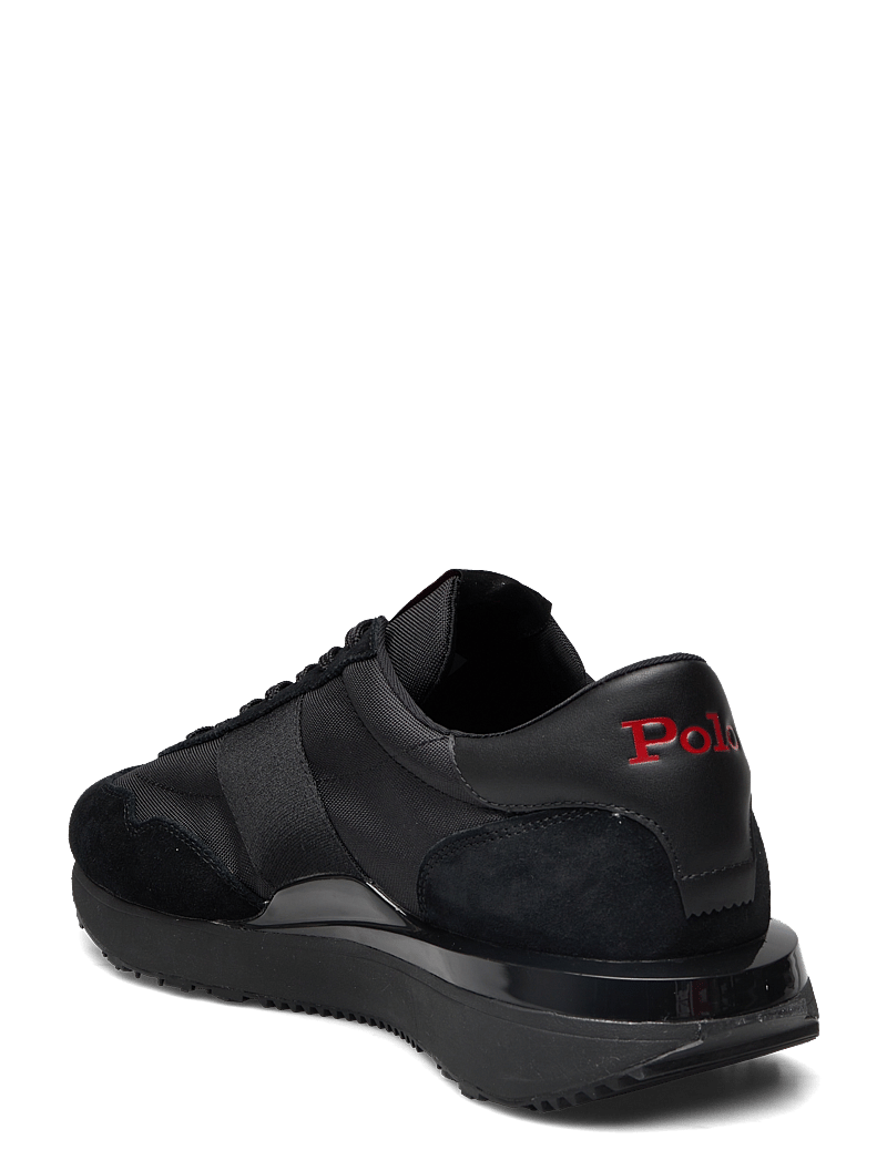 Polo Ralph Lauren - Train 89 Suede & Oxford Sneaker - niedriger schnitt - triple black/red - 3