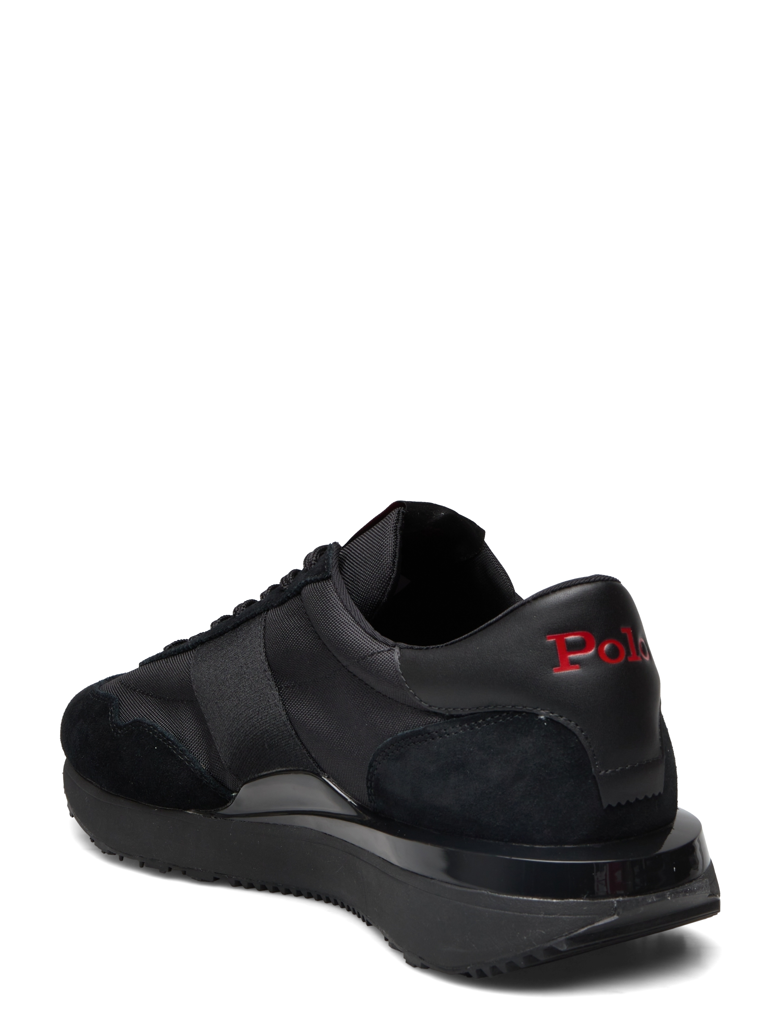 Polo Ralph Lauren - Train 89 Suede & Oxford Sneaker - lave sneakers - triple black/red - 3