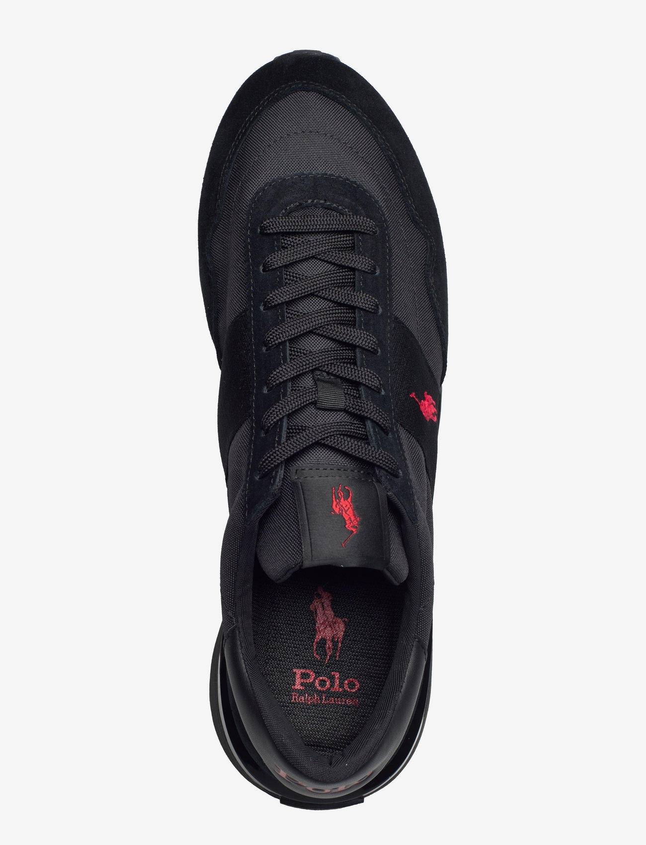 Polo Ralph Lauren - Train 89 Suede & Oxford Sneaker - low tops - triple black/red - 4