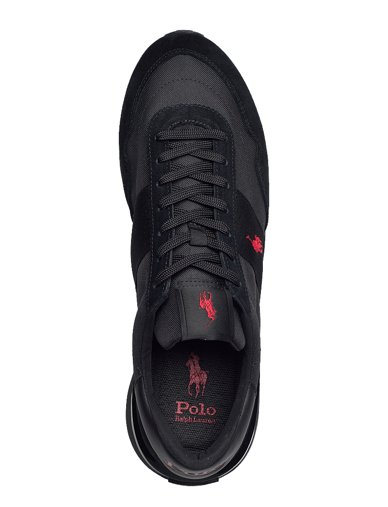 Polo Ralph Lauren - Train 89 Suede & Oxford Sneaker - niedriger schnitt - triple black/red - 4
