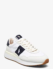 Polo Ralph Lauren - Train 89 Suede & Oxford Sneaker - ar pazeminātu potītes daļu - white/hunter navy - 0