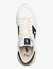 Polo Ralph Lauren - Train 89 Suede & Oxford Sneaker - ar pazeminātu potītes daļu - white/hunter navy - 3