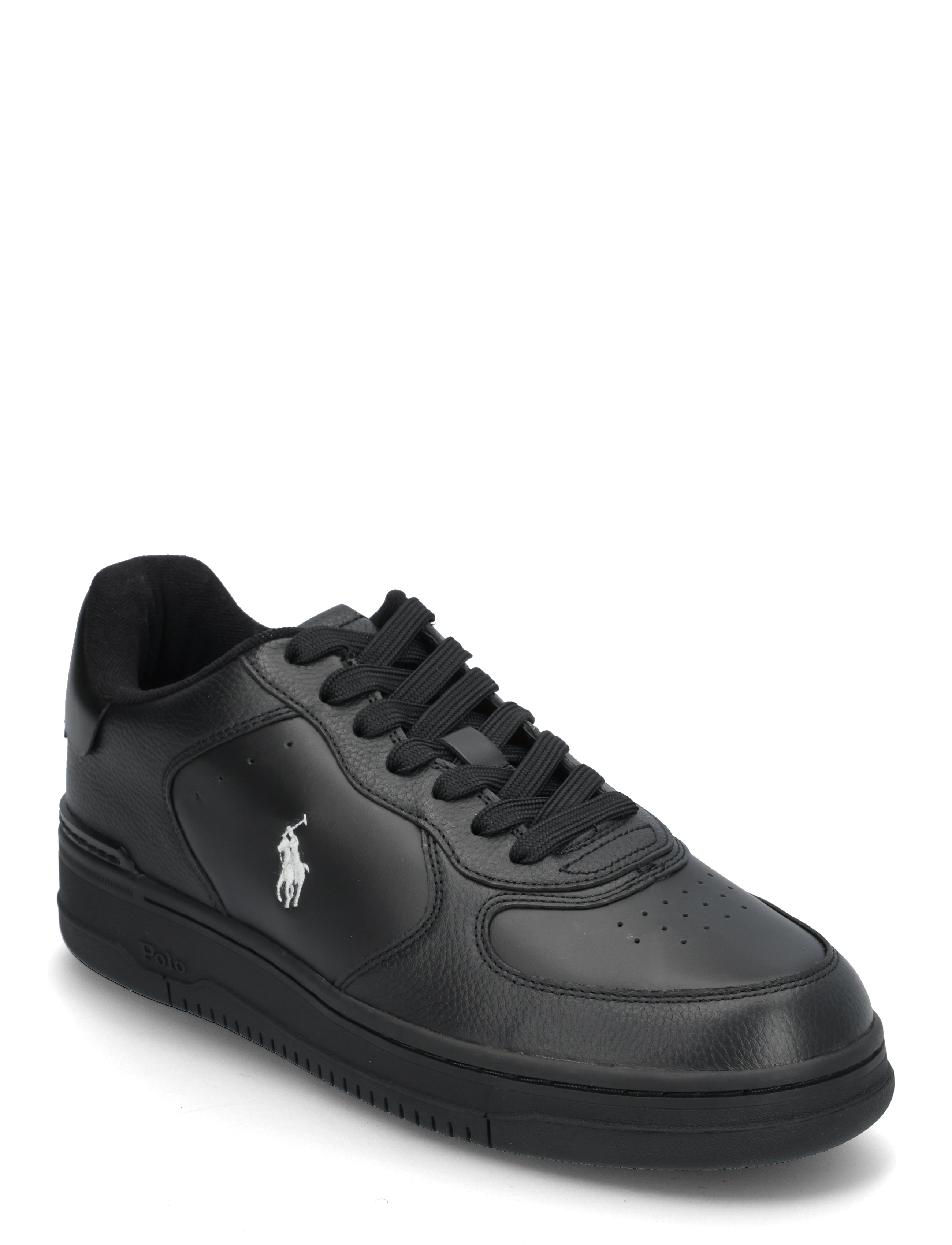 Polo Ralph Lauren Smooth/Grny Lth-Masters Crt-Sk-Ltl, 47, Black, Sneakers > Sneakers Med Lav Top, Herre