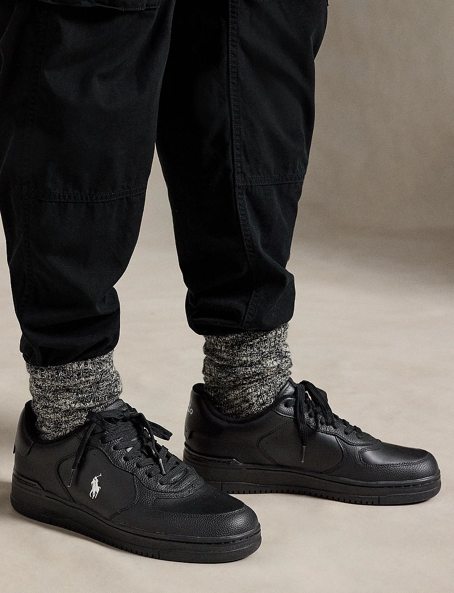Polo Ralph Lauren - SMOOTH/GRNY LTH-MASTERS CRT-SK-LTL - low-top sneaker - black/black/white - 5
