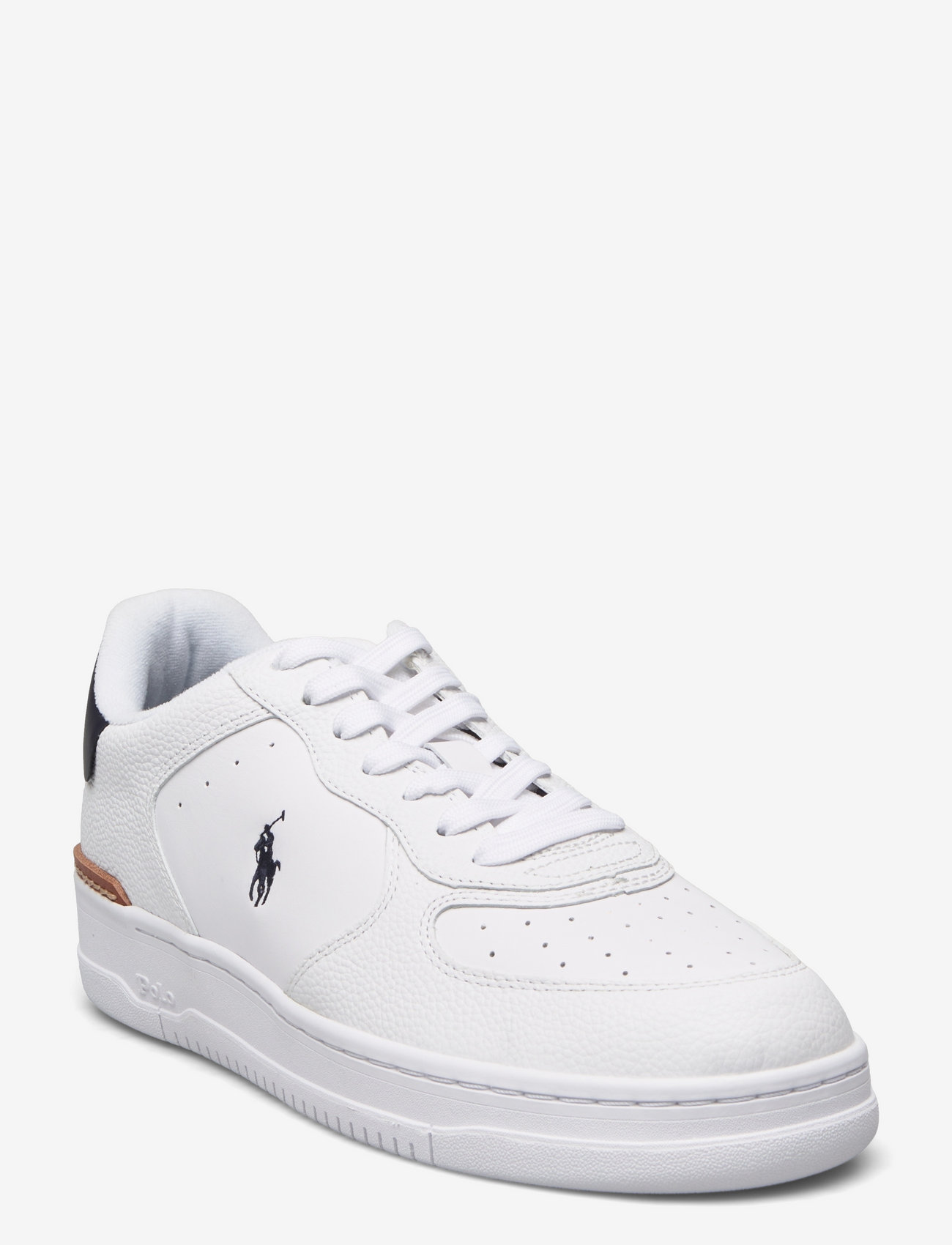Polo Ralph Lauren - Masters Court Leather Sneaker - madala säärega tossud - white/navy pp - 1