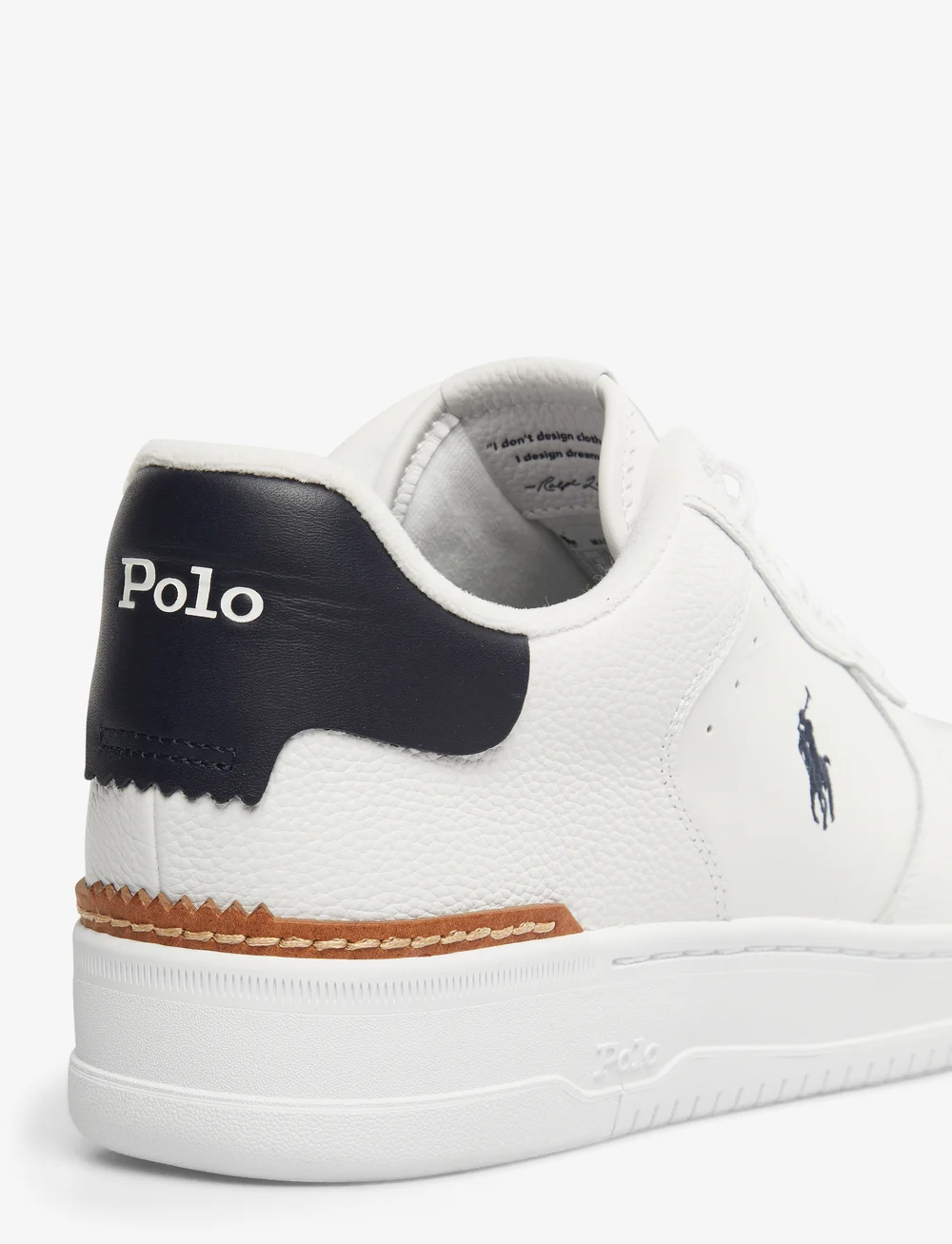 Polo Ralph Lauren - Masters Court Leather Sneaker - niedriger schnitt - white/navy pp - 5