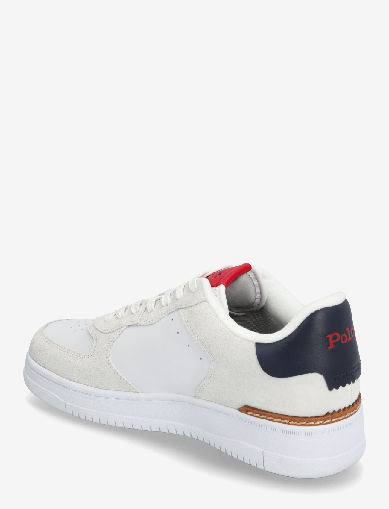 Polo Ralph Lauren - Masters Court Suede-Leather Sneaker - låga sneakers - white/navy/red - 2