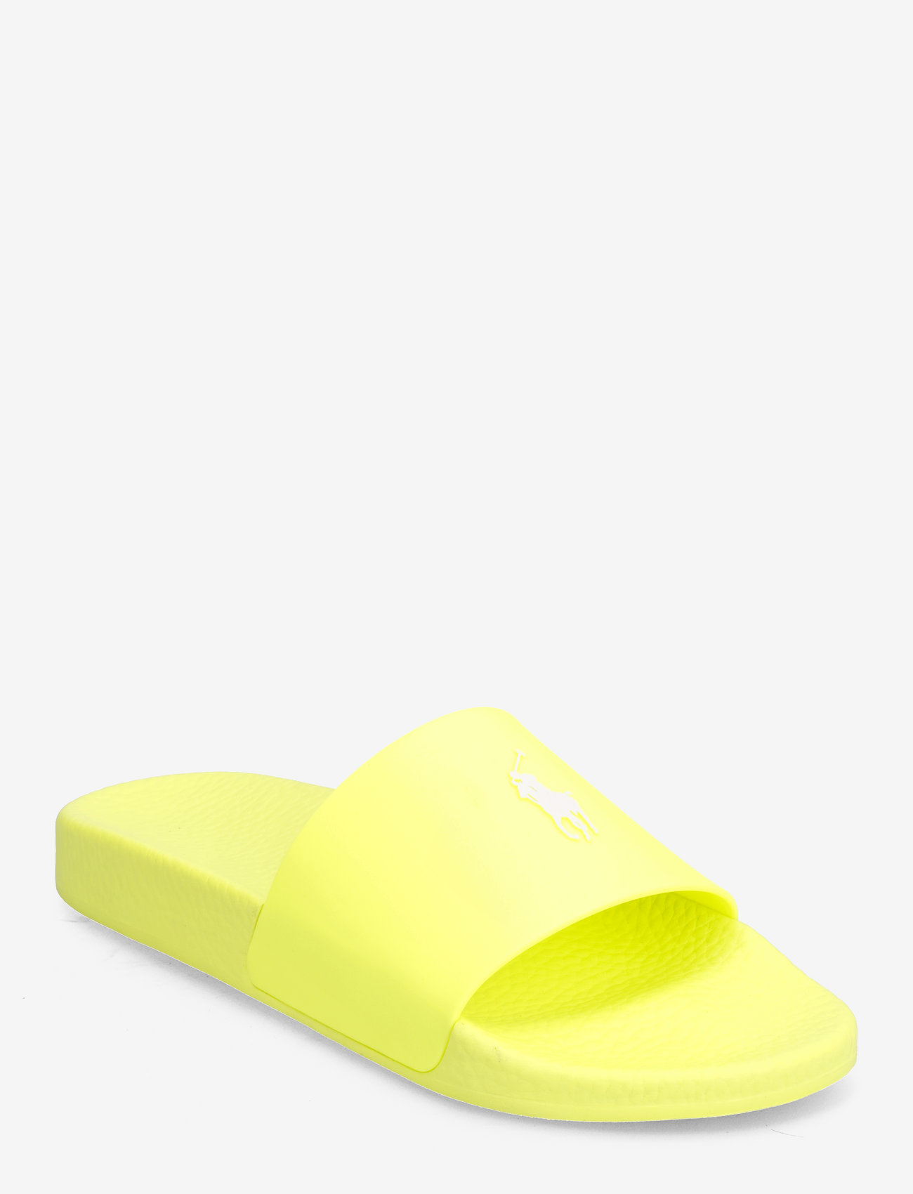 Polo Ralph Lauren - Signature Pony Camo Slide - baseino šlepetės - safety yellow/whi - 0
