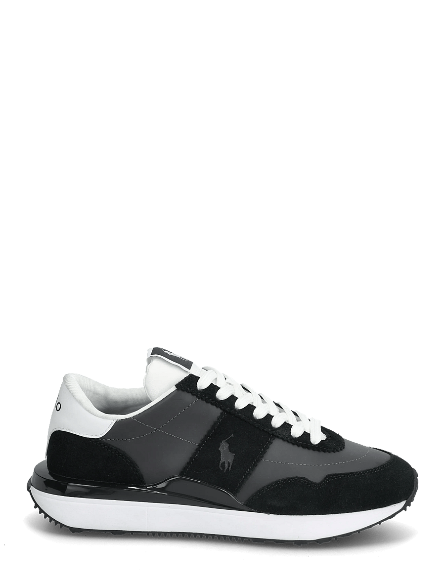 Polo Ralph Lauren - Train 89 Suede-Paneled Sneaker - niedriger schnitt - reflective - blac - 1