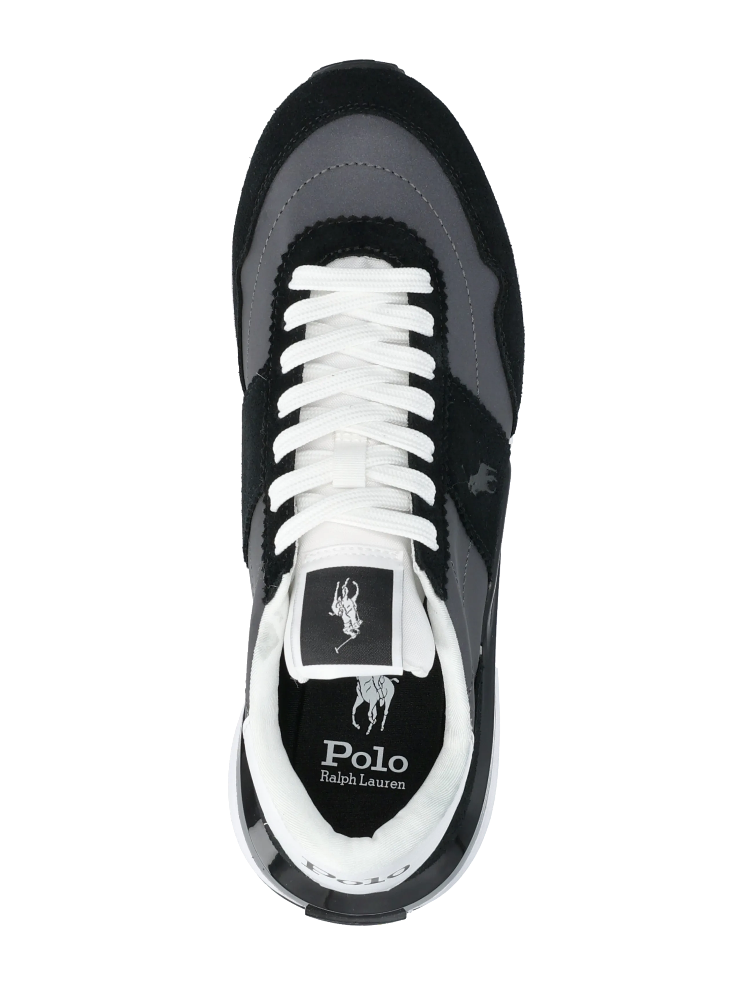 Polo Ralph Lauren - Train 89 Suede-Paneled Sneaker - lave sneakers - reflective - blac - 3