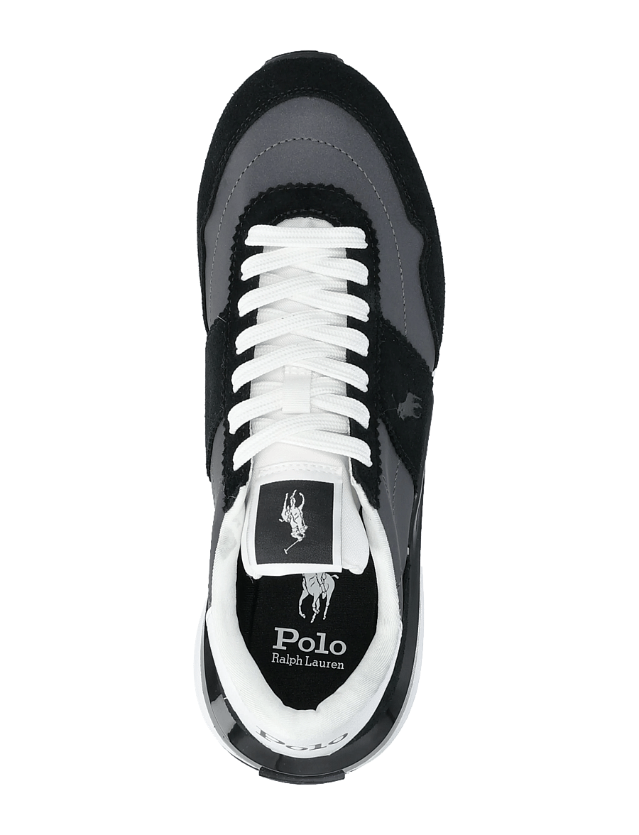 Polo Ralph Lauren - Train 89 Suede-Paneled Sneaker - niedriger schnitt - reflective - blac - 3