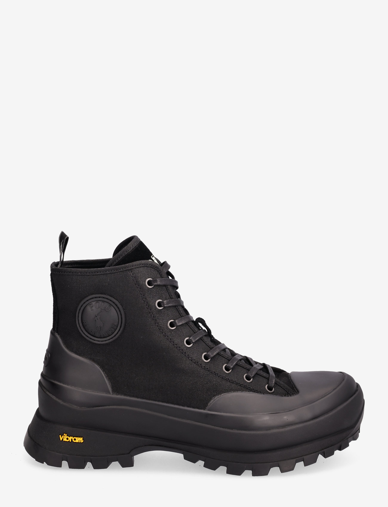 Polo Ralph Lauren - Armin Waxed Twill Sneaker Boot - laisvalaikio batai aukštu aulu - black - 1