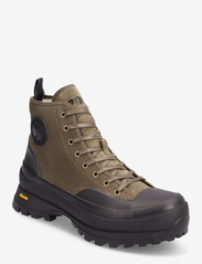 Polo Ralph Lauren - Armin Waxed Twill Sneaker Boot - ar paaugstinātu potītes daļu - canopy olive - 0