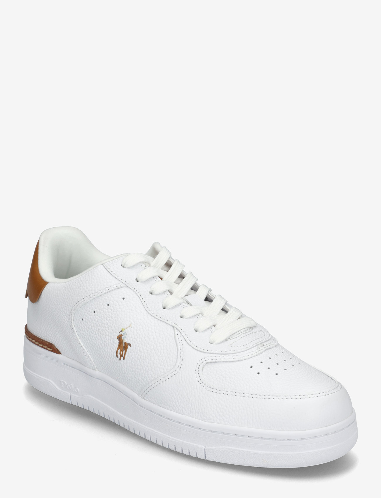 Polo Ralph Lauren - Masters Court Leather Sneaker - låga sneakers - white/tan multi p - 0