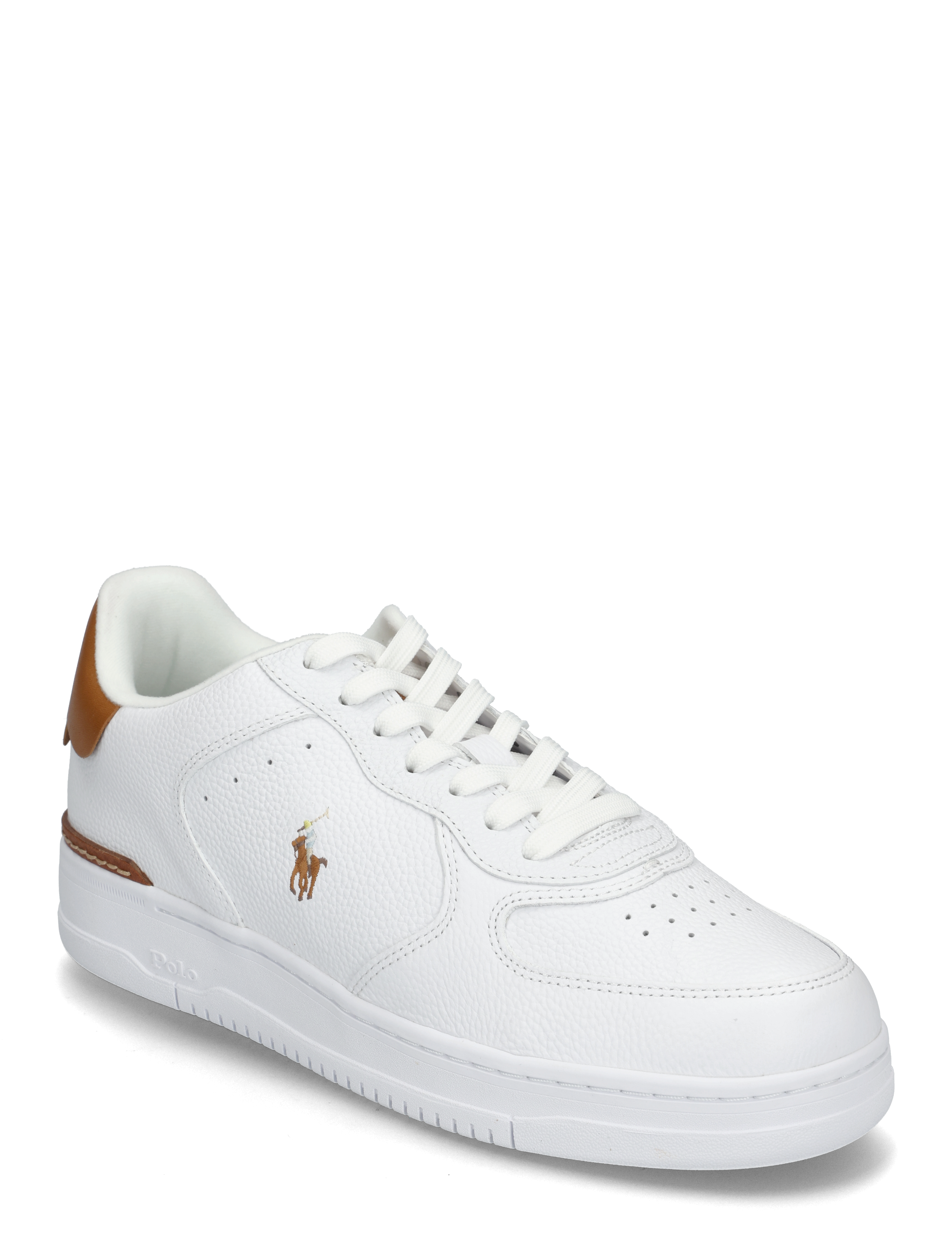 Polo Ralph Lauren Masters Court Leather Sneaker - Deals - WHITE/TAN MULTI P / white