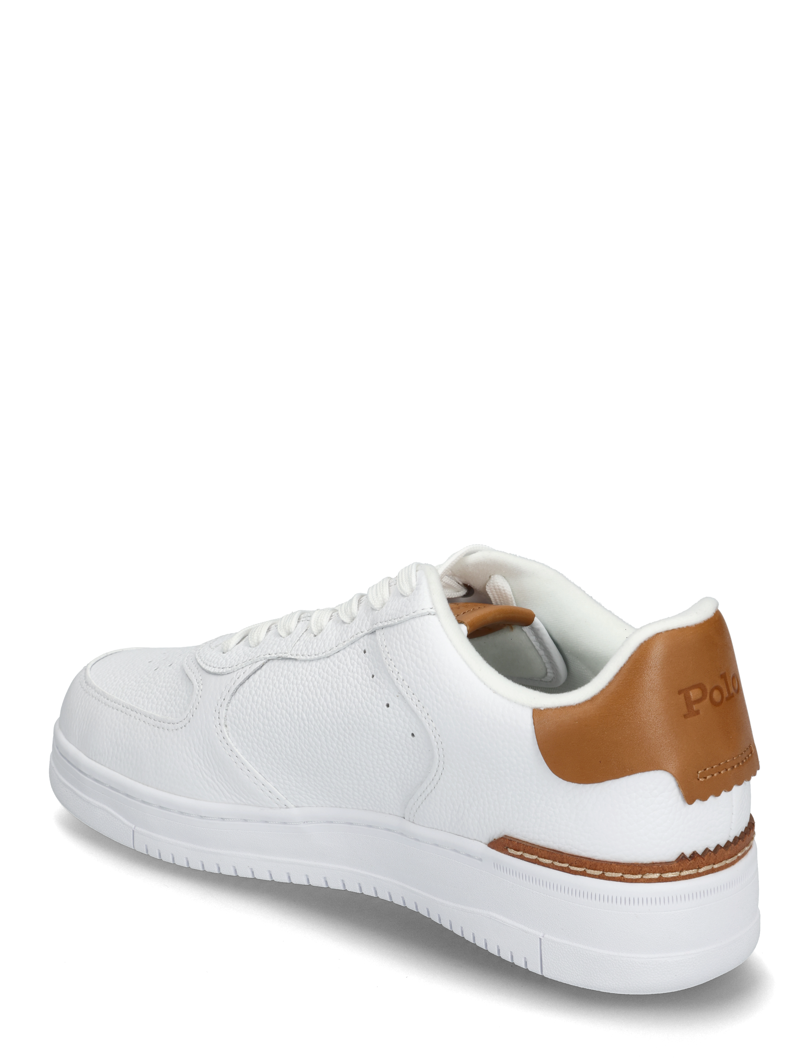 Polo Ralph Lauren - TUMBLED LEATHER-MASTERS CRT-SK-LTL - lave sneakers - white/tan multi p - 2