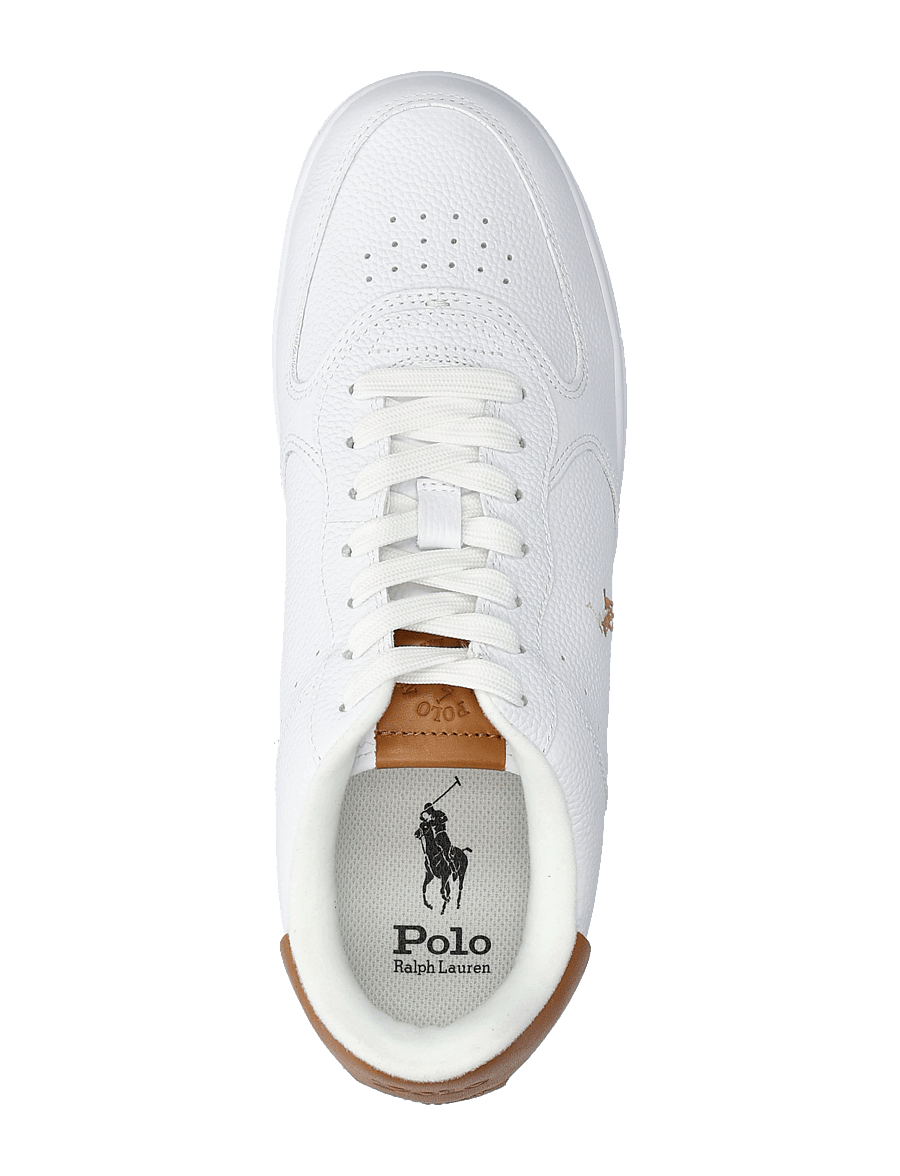 Polo Ralph Lauren - TUMBLED LEATHER-MASTERS CRT-SK-LTL - niedriger schnitt - white/tan multi p - 3
