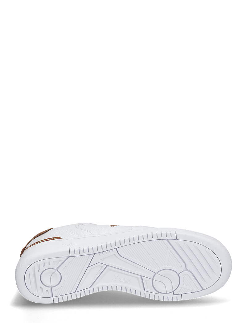 Polo Ralph Lauren - TUMBLED LEATHER-MASTERS CRT-SK-LTL - laisvalaikio batai žemu aulu - white/tan multi p - 4