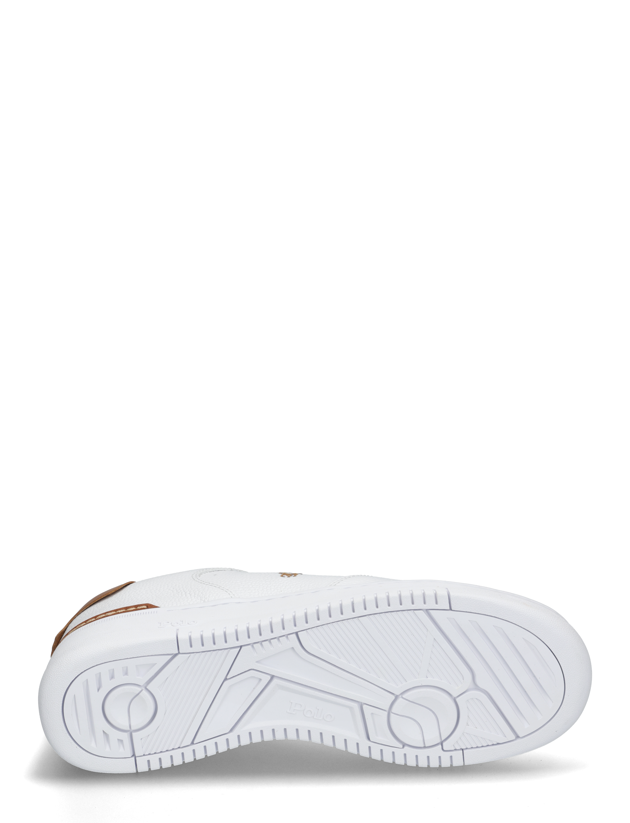Polo Ralph Lauren - TUMBLED LEATHER-MASTERS CRT-SK-LTL - niedriger schnitt - white/tan multi p - 4