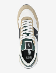 Polo Ralph Lauren - Train 89 Suede-Paneled Sneaker - low tops - bone/black/green - 3