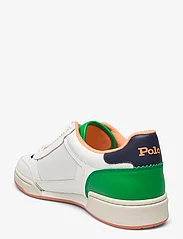 Polo Ralph Lauren - Court Sport Leather-Suede Sneaker - niedriger schnitt - white/navy/orange - 2