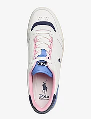 Polo Ralph Lauren - Court Sport Leather-Suede Sneaker - laag sneakers - white/navy/pink - 3