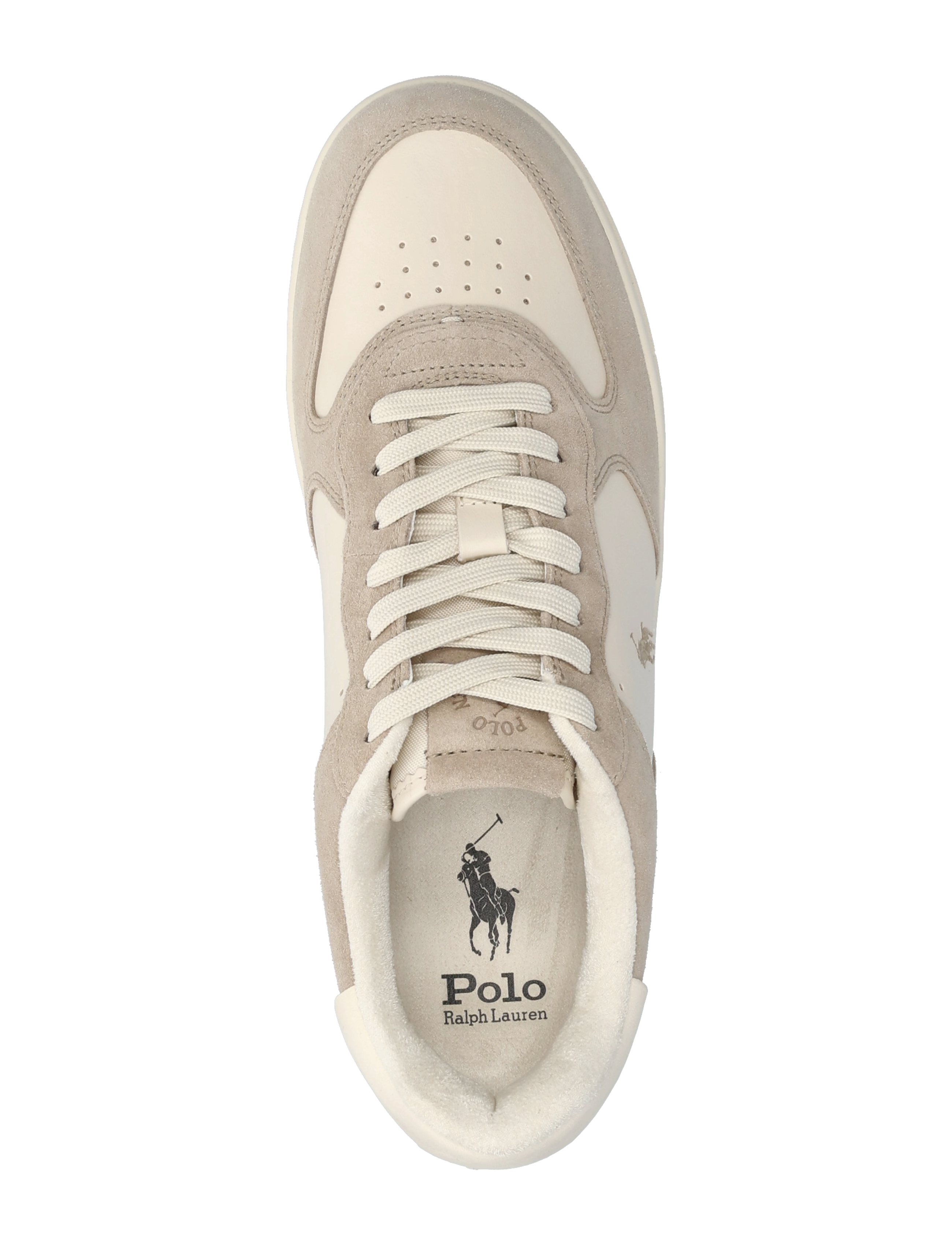 Polo Ralph Lauren - Masters Court Leather-Suede Sneaker - niedriger schnitt - milkshake/ecru - 3