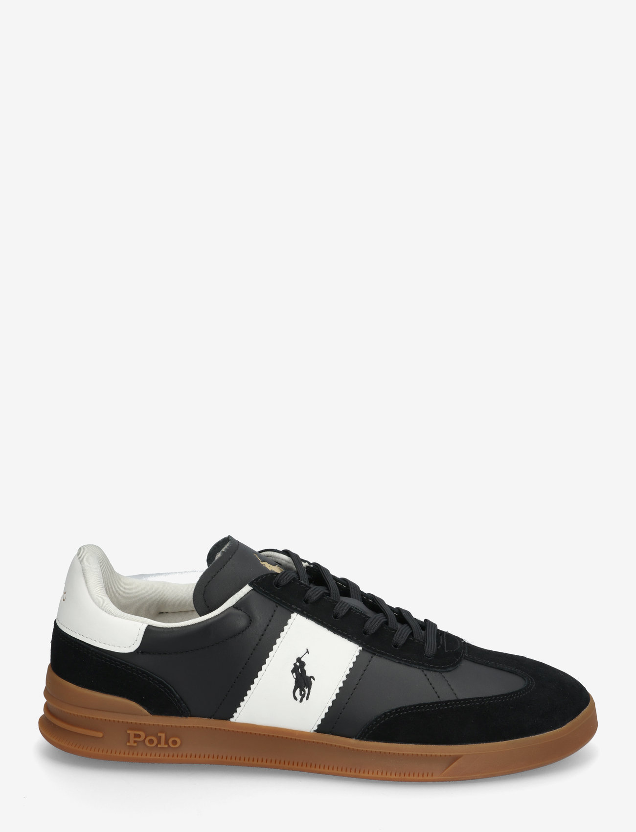 Polo Ralph Lauren - Heritage Aera Leather-Suede Sneaker - lave sneakers - black/white - 1