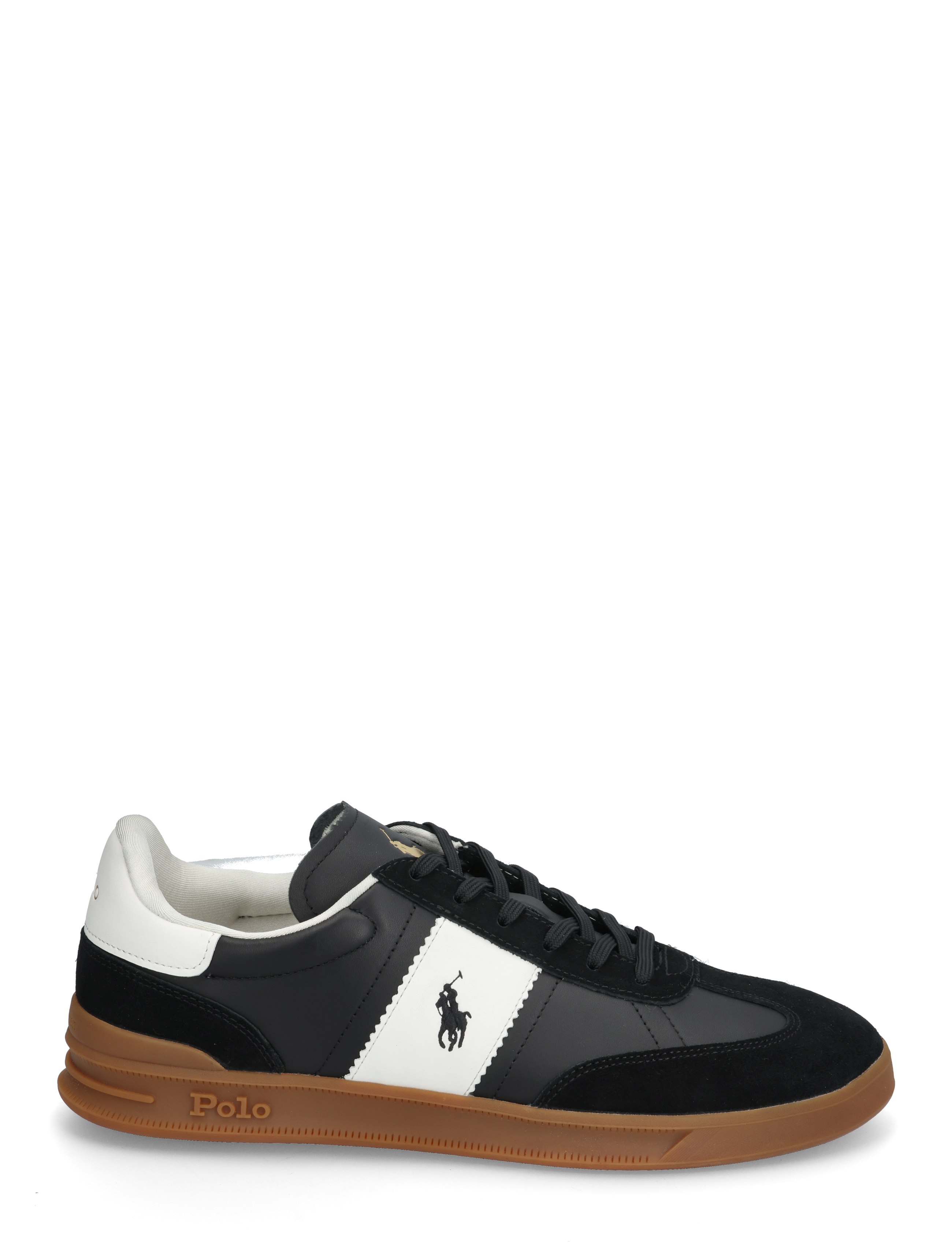 Polo Ralph Lauren - LEATHER/SUEDE-HRT AERA PP-SK-LTL - lave sneakers - black/white - 1