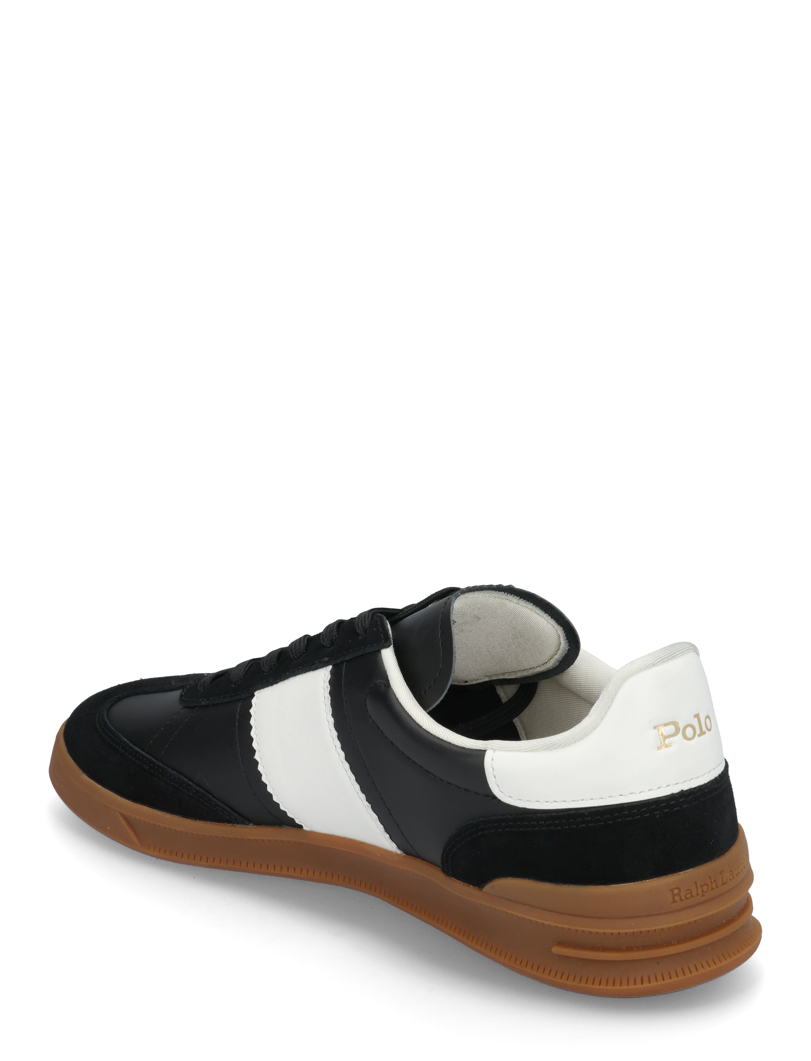 Polo Ralph Lauren - LEATHER/SUEDE-HRT AERA PP-SK-LTL - lave sneakers - black/white - 2