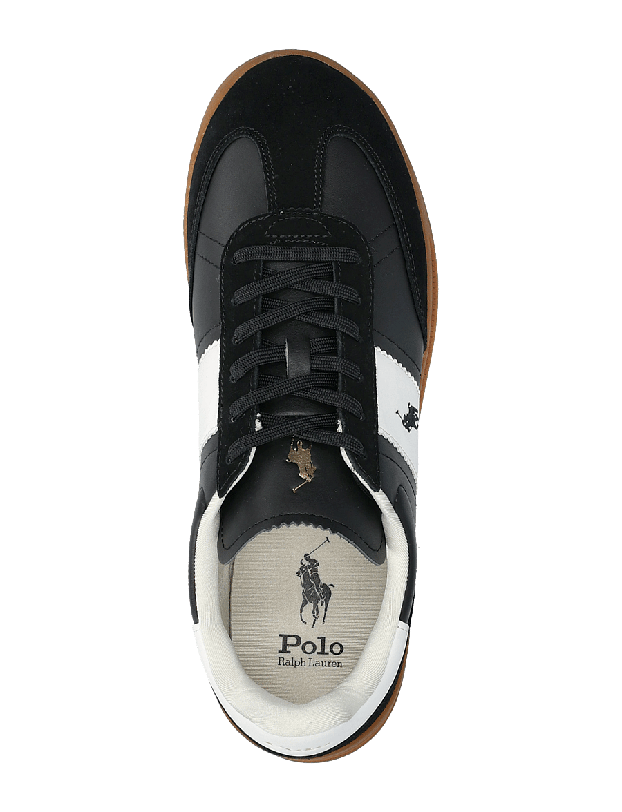 Polo Ralph Lauren - LEATHER/SUEDE-HRT AERA PP-SK-LTL - low-top sneaker - black/white - 3