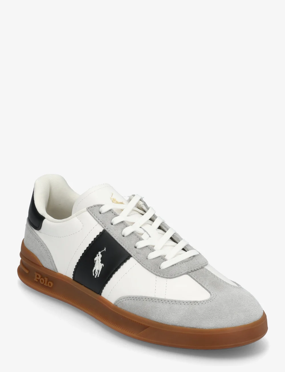 Polo Ralph Lauren - Heritage Aera Leather-Suede Sneaker - low tops - white/black/soft - 0