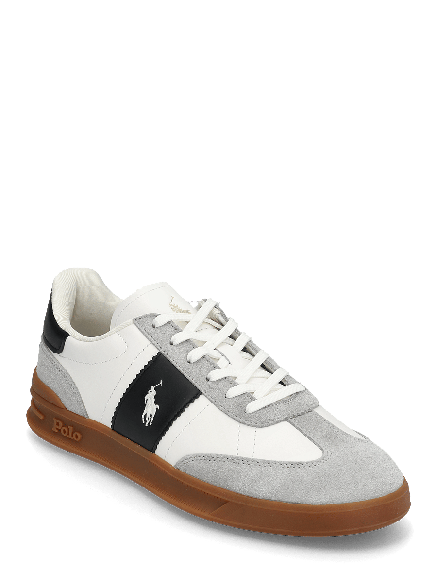 Polo Ralph Lauren - LEATHER/SUEDE-HRT AERA PP-SK-LTL - niedriger schnitt - white/black/soft - 0