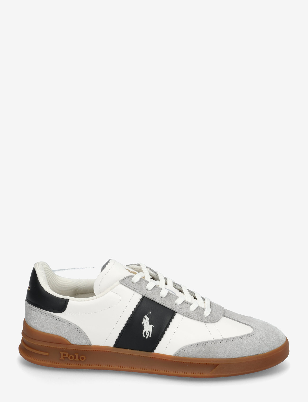 Polo Ralph Lauren - Heritage Aera Leather-Suede Sneaker - sneakers med lavt skaft - white/black/soft - 1