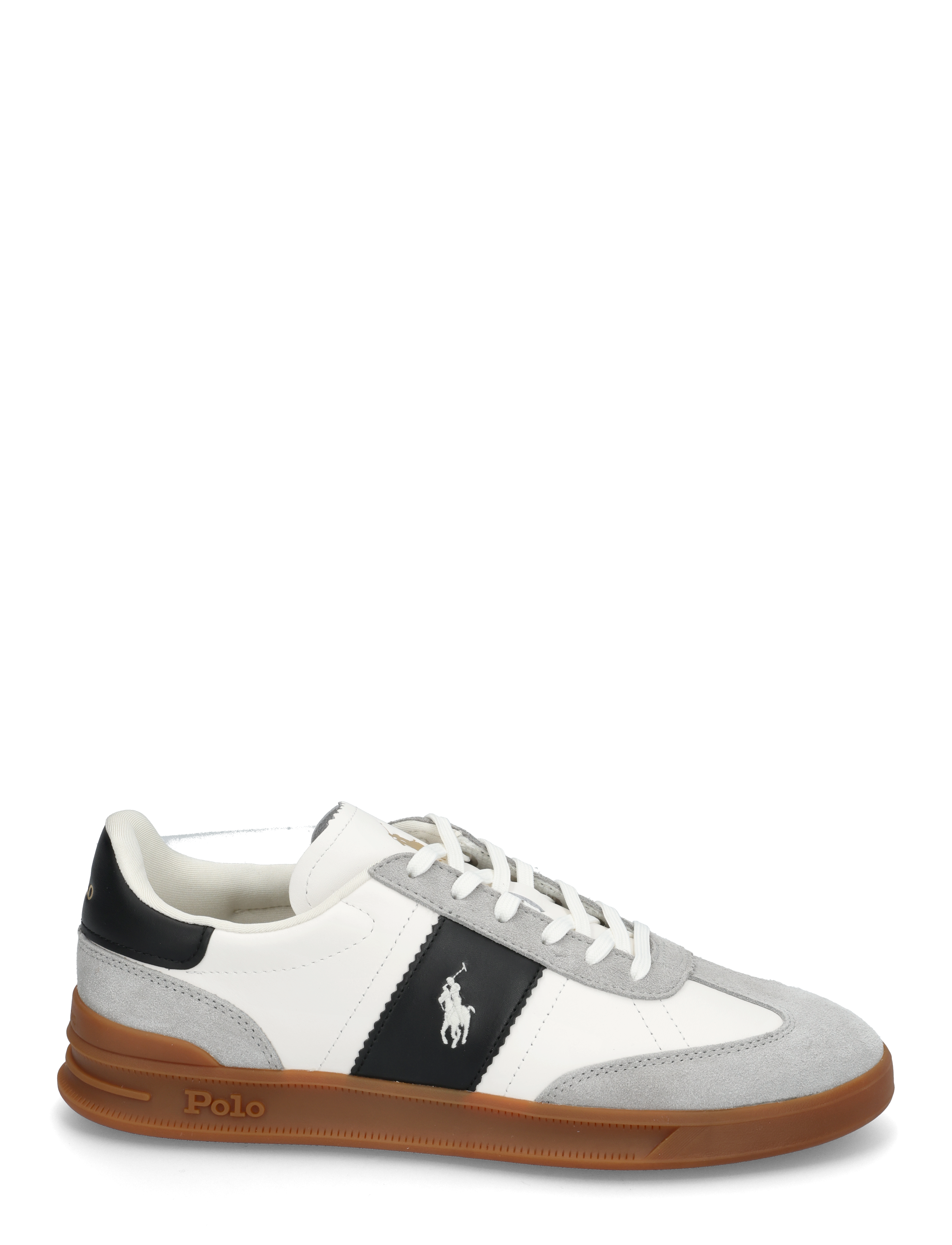Polo Ralph Lauren - Heritage Aera Leather-Suede Sneaker - låga sneakers - white/black/soft - 1