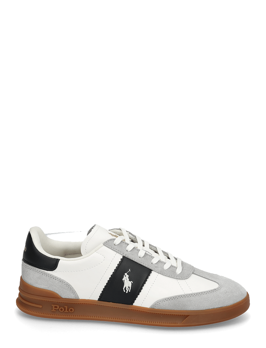 Polo Ralph Lauren - LEATHER/SUEDE-HRT AERA PP-SK-LTL - niedriger schnitt - white/black/soft - 1