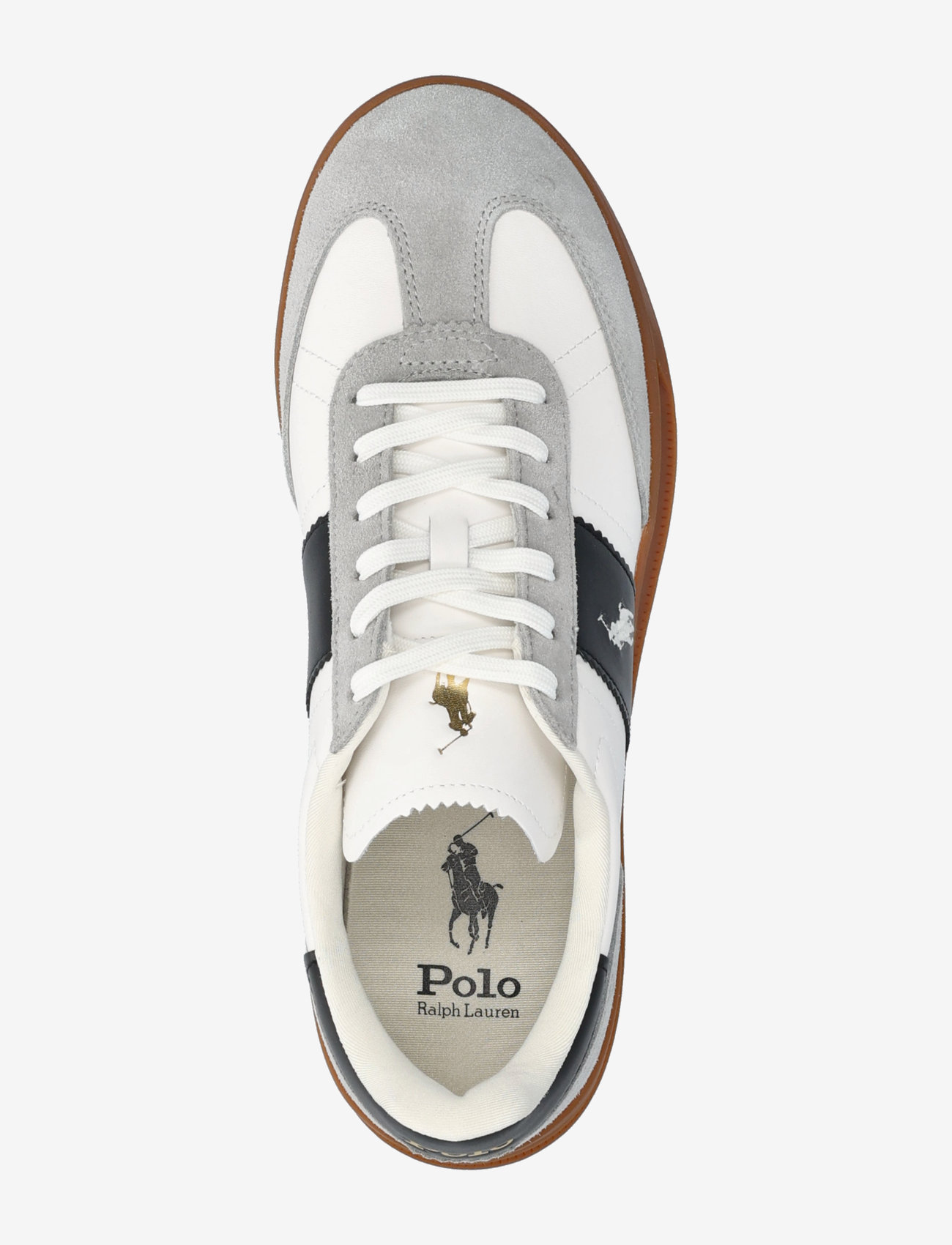 Polo Ralph Lauren - Heritage Aera Leather-Suede Sneaker - sneakers med lavt skaft - white/black/soft - 3