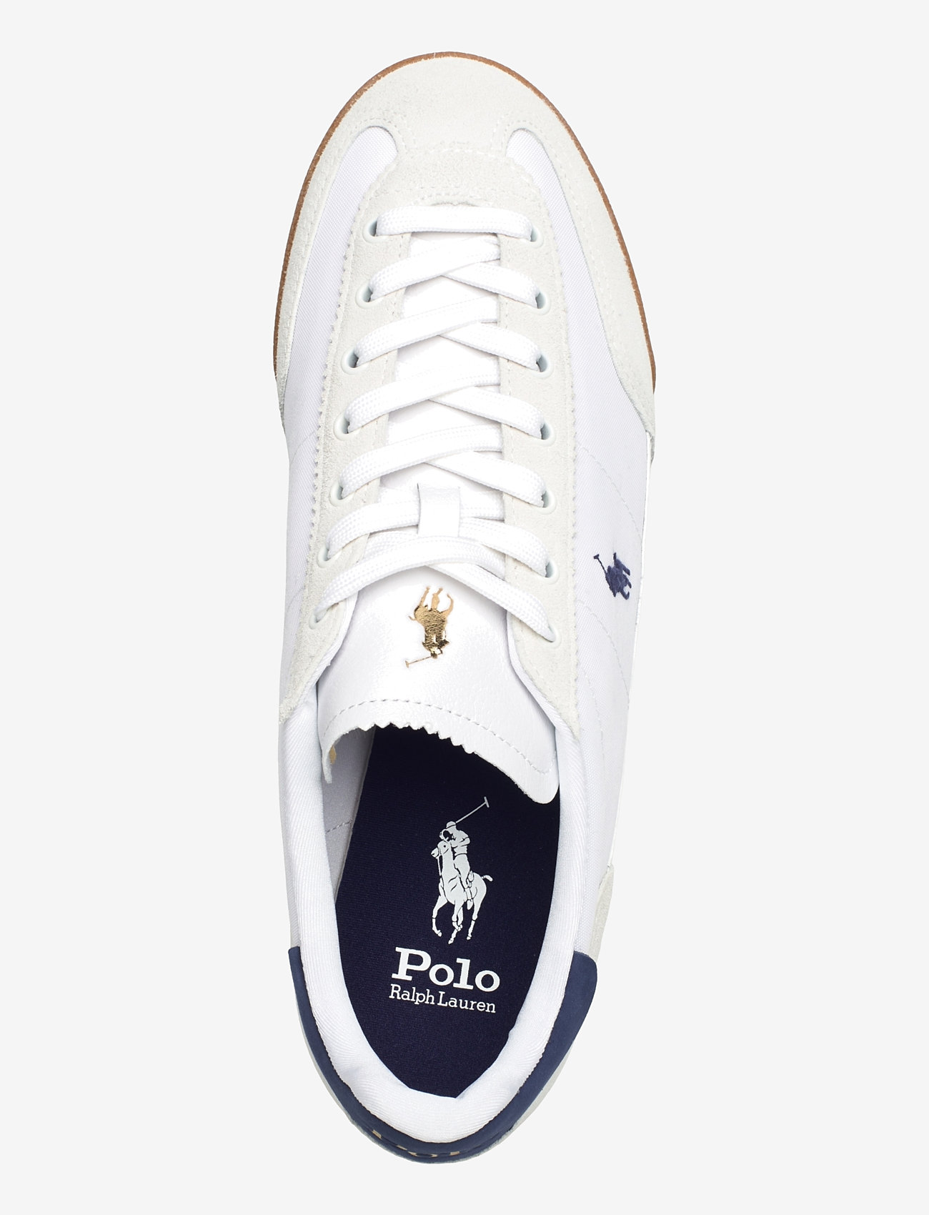 Polo Ralph Lauren - Hester Suede & Canvas Sneaker - white/navy - 3
