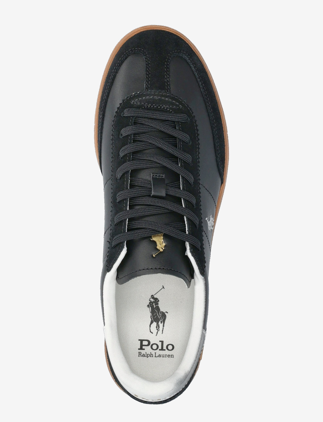 Polo Ralph Lauren - Bedford Leather-Suede Sneaker - låga sneakers - black/white - 3