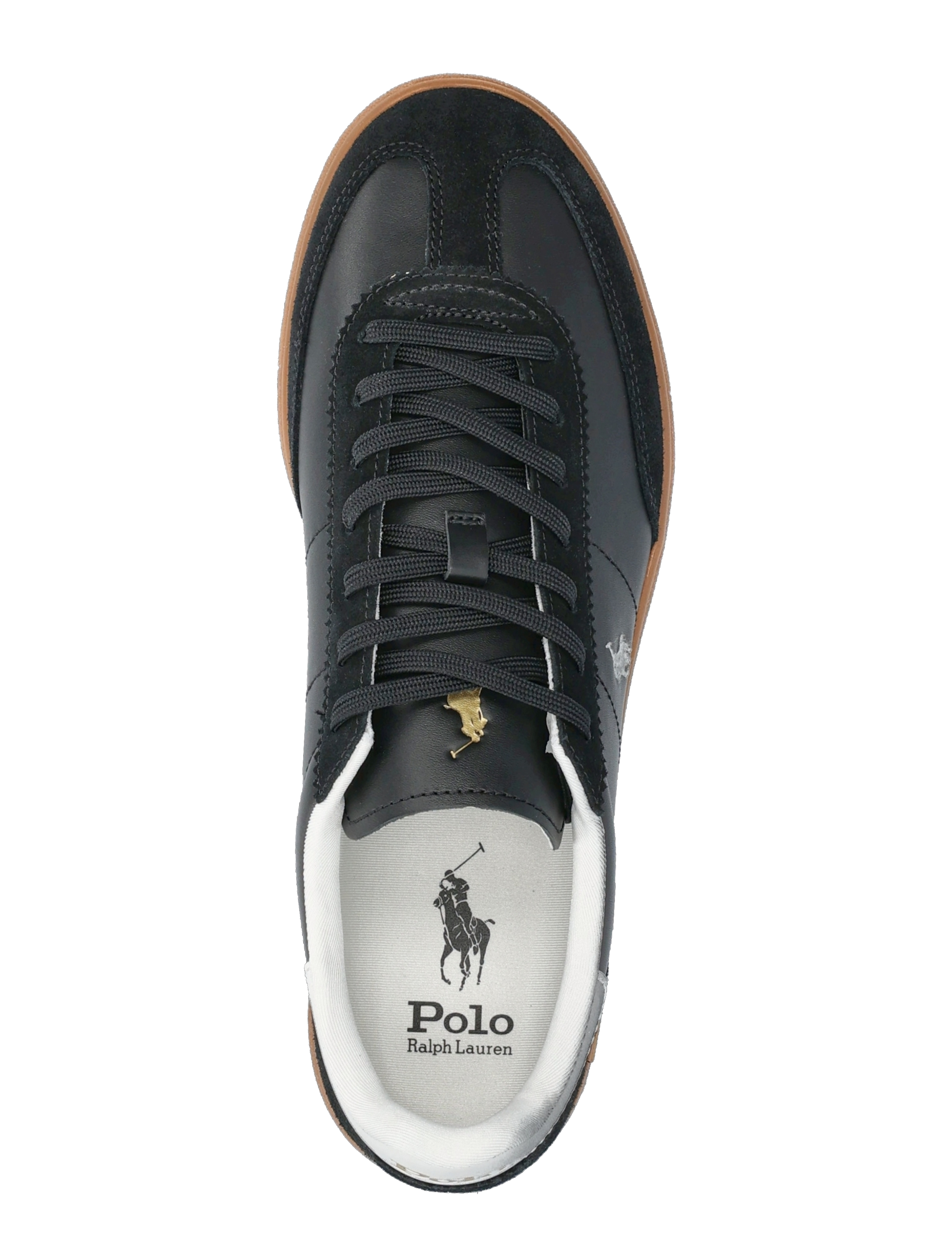 Polo Ralph Lauren - Bedford Leather-Suede Sneaker - låga sneakers - black/white - 3