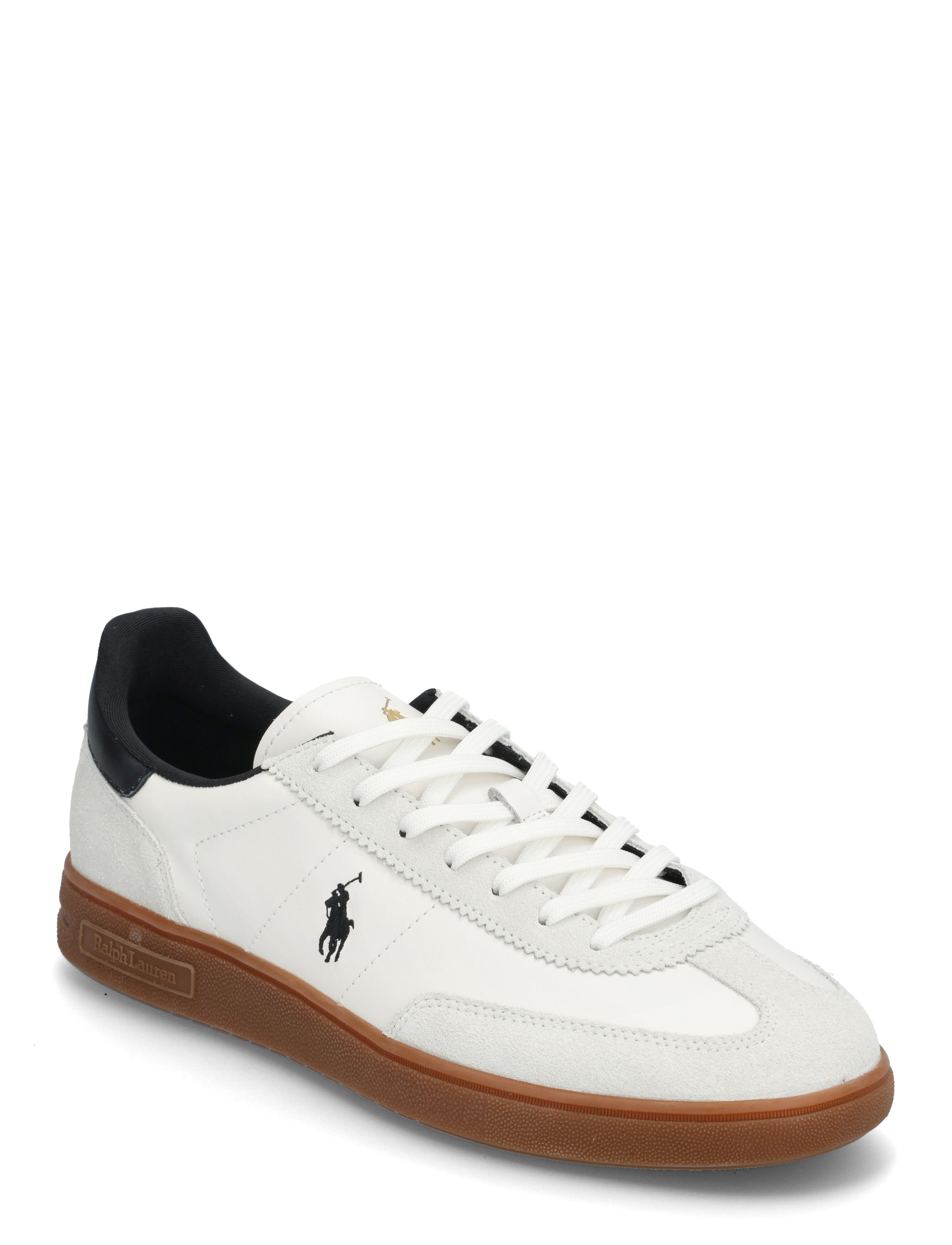 Polo Ralph Lauren Bedford Leather-Suede Sneaker, 45, White, Sport Sneakers > Sport Low Top Sneakers, Herre
