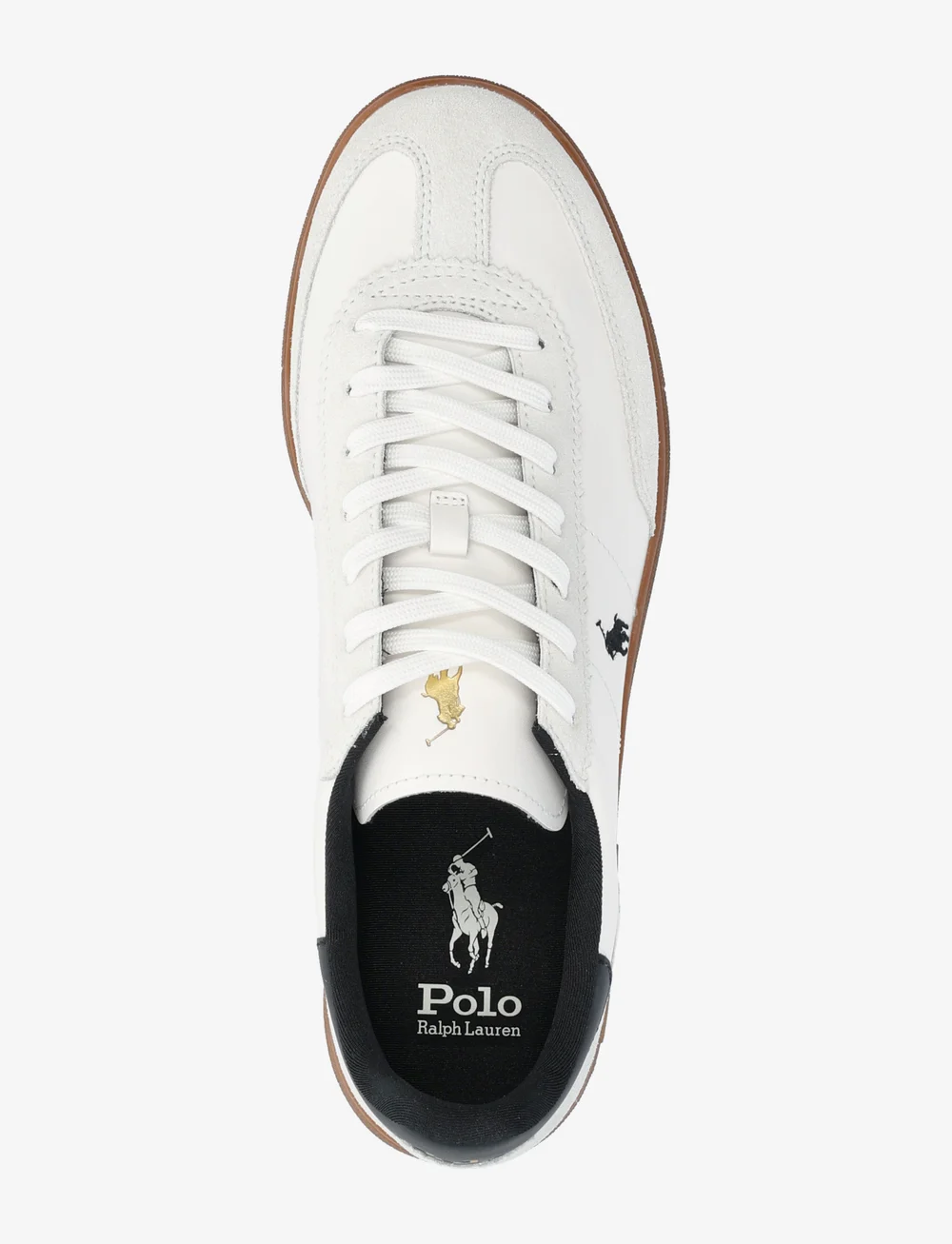 Polo Ralph Lauren - Bedford Leather-Suede Sneaker - niedriger schnitt - white/black - 3