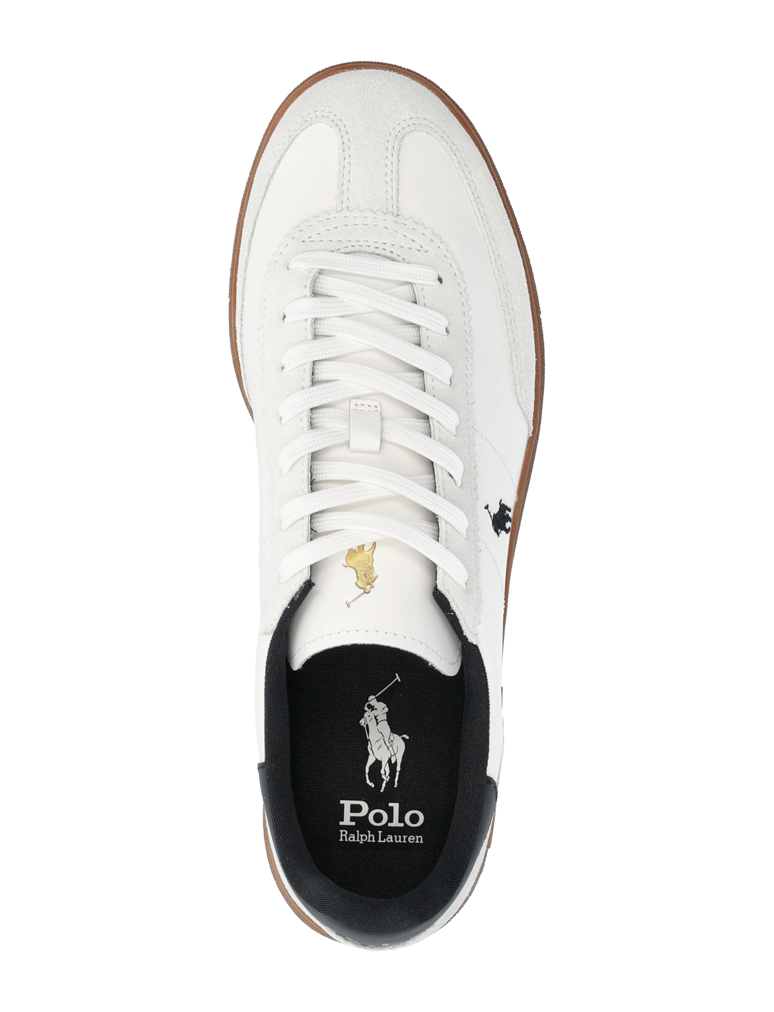 Polo Ralph Lauren - LEATHER/SUEDE-BEDFORD PP-SK-LTL - baskets basses - white/black - 3