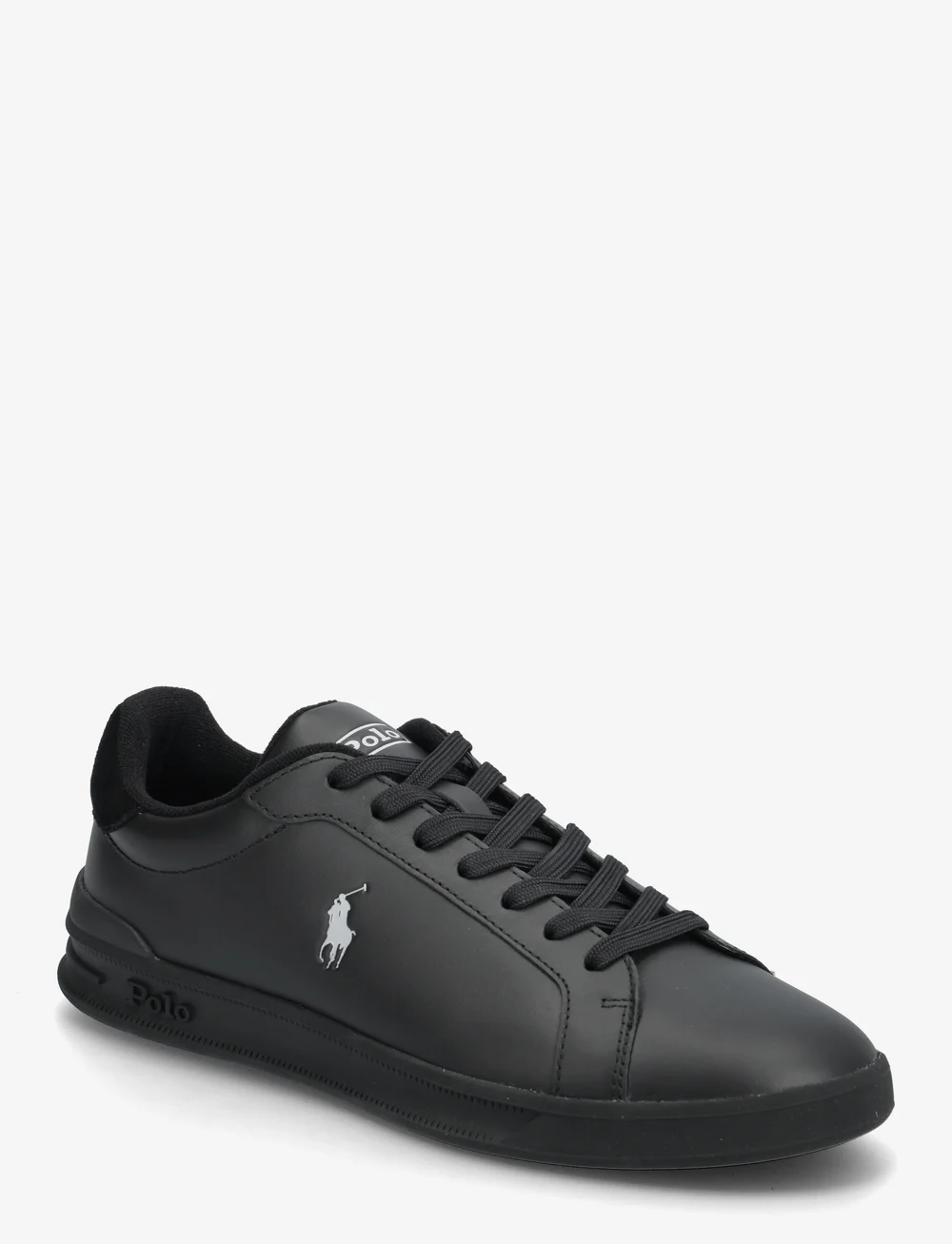 Polo Ralph Lauren - Heritage Court II Leather Sneaker - lave sneakers - black/soft grey p - 0