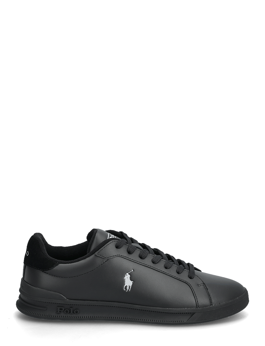 Polo Ralph Lauren - LEATHER-HRT CRT II-SK-LTL - baskets basses - black/soft grey p - 1