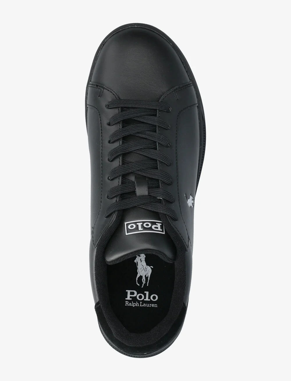Polo Ralph Lauren - Heritage Court II Leather Sneaker - lave sneakers - black/soft grey p - 3