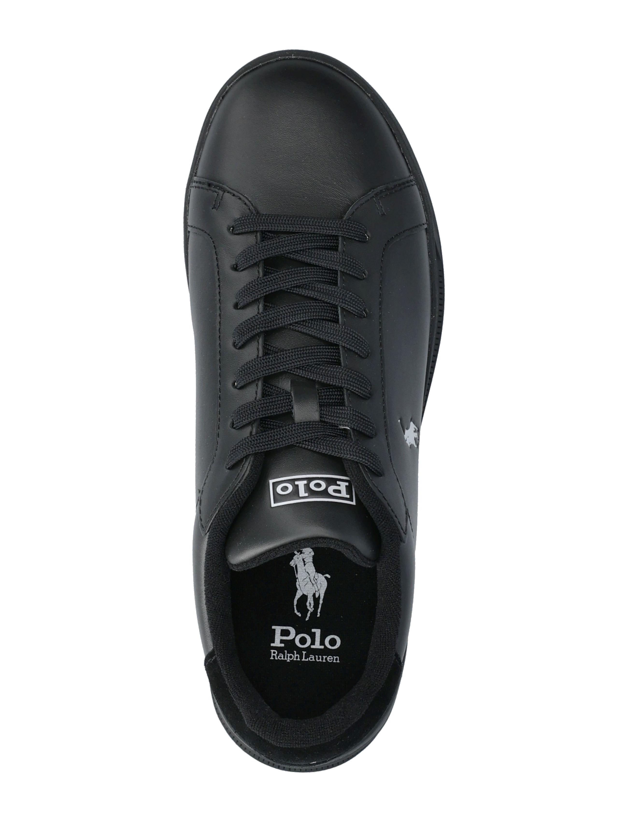Polo Ralph Lauren - LEATHER-HRT CRT II-SK-LTL - baskets basses - black/soft grey p - 3
